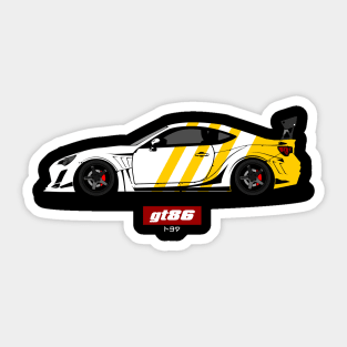 gt 86 white Sticker